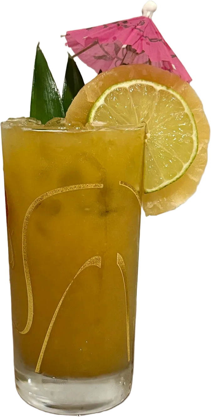 Pineapple Paradise: vodka, lime, pineapple juice, mango purée, ginger beer