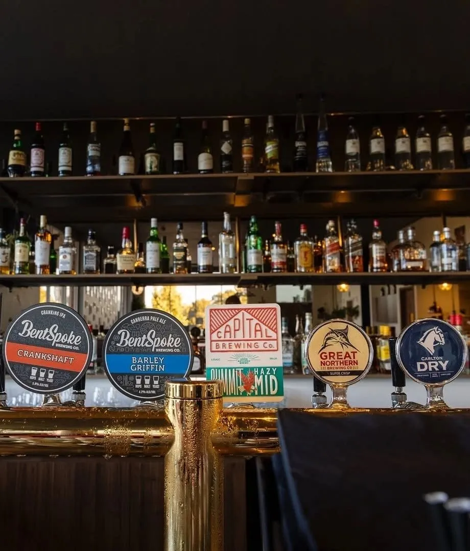 The tap line at T-bone, with BentSpoke and Capital on draught