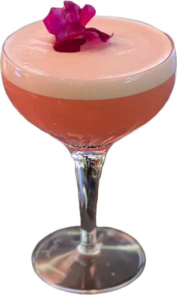 The Botanist: white rum, lemon, rose, lychee, mint leaves